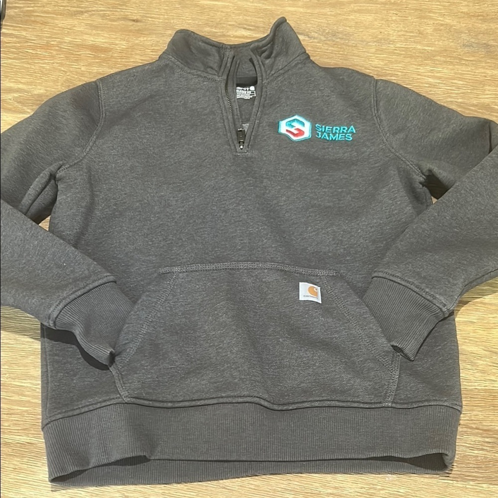 Carhartt Loose Fit Midweight Quarter Zip Mock Neck Sweatshirt